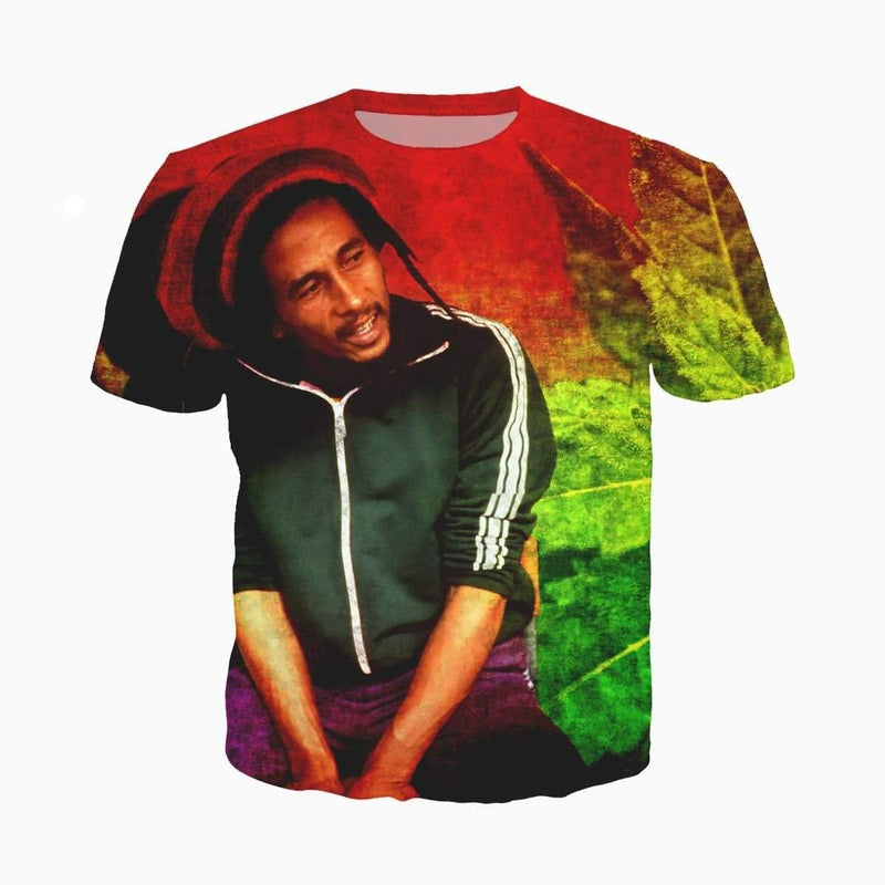T-shirt Bob Marley L'herbe Sacrée | Rasta-Lion