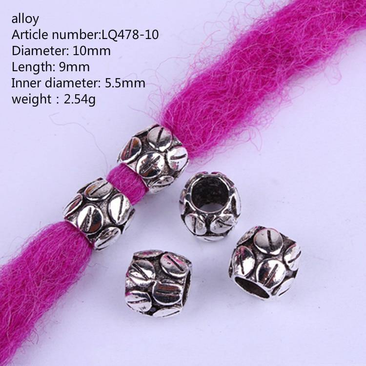 Bijoux dreadlocks 5 Pcs grain de café | Rasta Lion