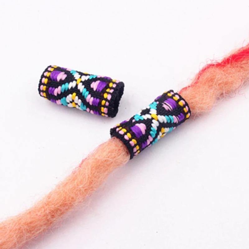 Dreadlocks Décoration Tissu violet bleu jaune et noir | Rasta-Lion