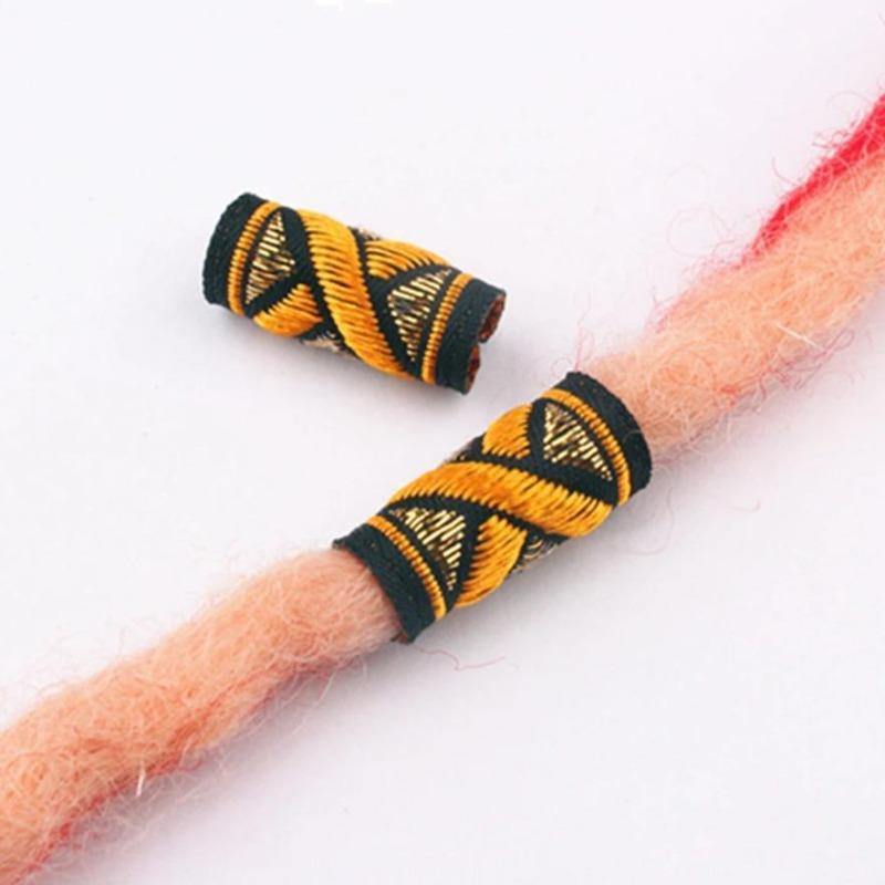 Dreadlocks Décoration Tissu jaune et noir style africain | Rasta-Lion