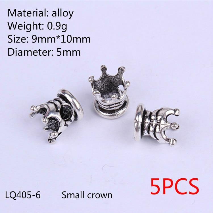 Bijoux dreadlocks 5 Pcs couronne royale | Rasta Lion