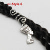 Plume de Bague Bijoux Dreadlocks Paon Néfertiti Reine d'Égypte | Rasta-Lion