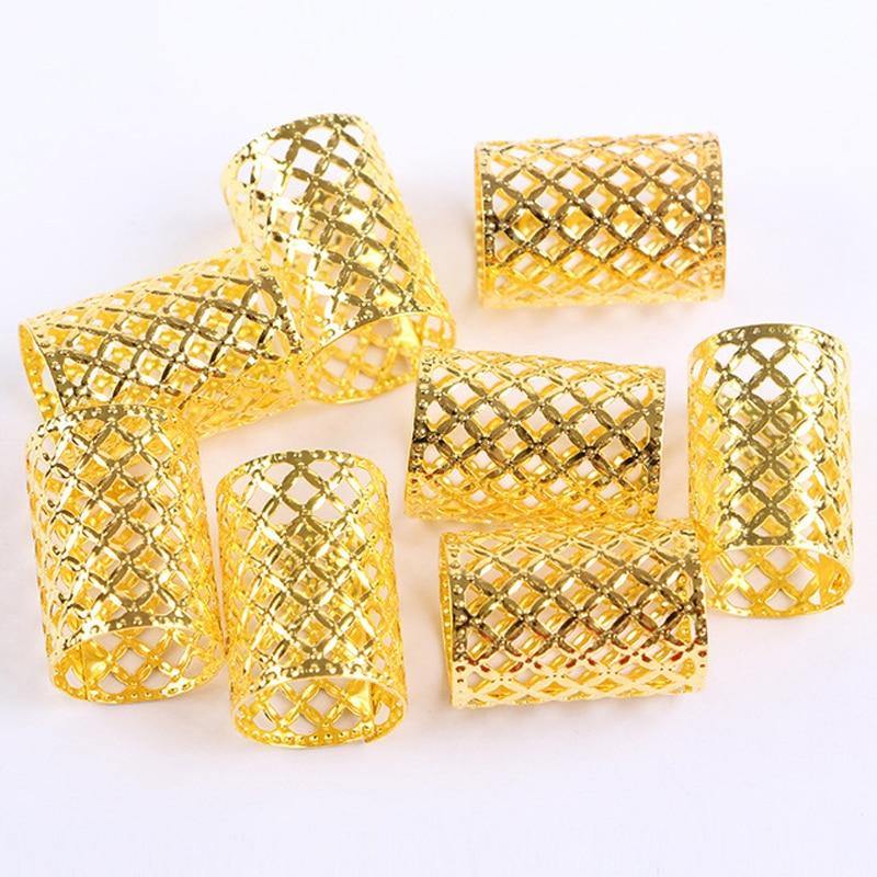 Bijoux dreadlocks par 10pcs couleur or | Rasta Lion