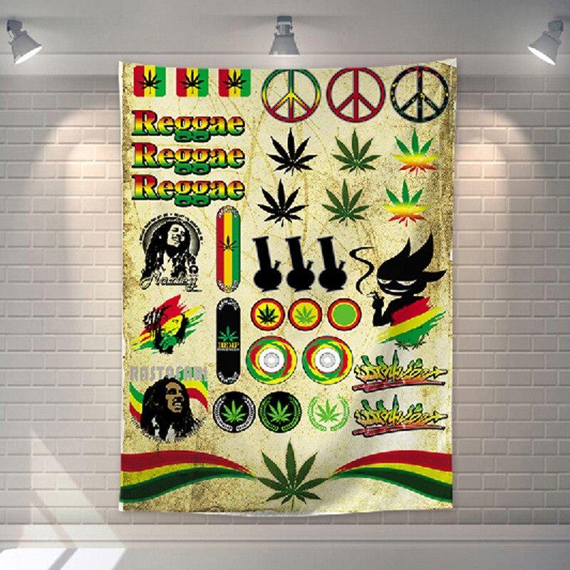 Tenture Rastafari symboles rastas | Rasta Lion
