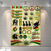 Tenture Rastafari symboles rastas | Rasta Lion