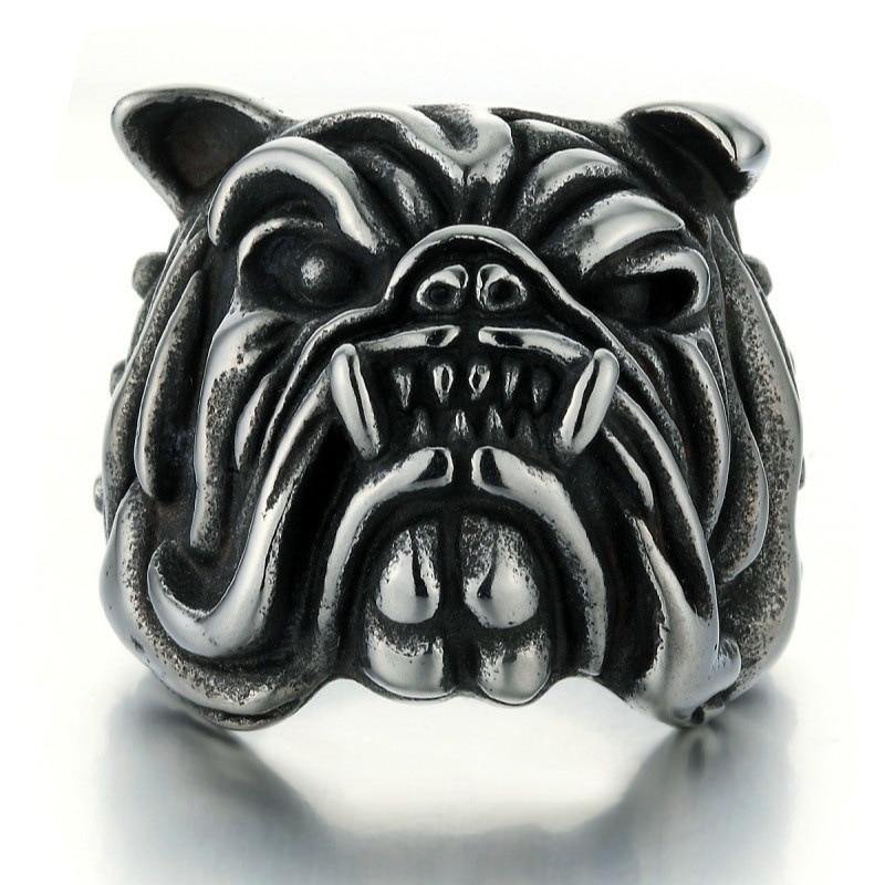 bague animaux buldog | Rasta Lion