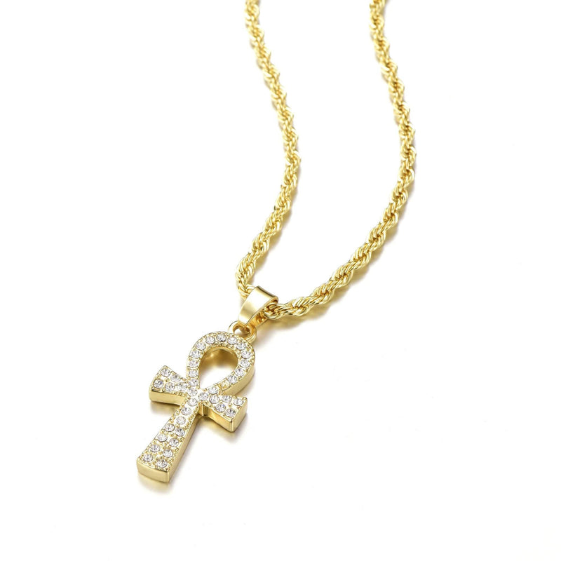 Pendentif croix d'ankh Or Jaune | Rasta-Lion