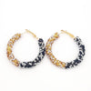 Boucle d'oreille créole Rasta jaune et noir | Rasta Lion