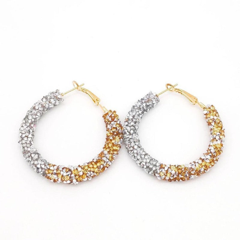 Boucle d'oreille rasta strass et doré Créole Rasta. | Rasta-Lion™ : Magasin Rasta en Ligne