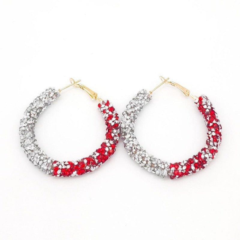 Boucles d'oreilles créole Rasta blanc et rouge | Rasta Lion