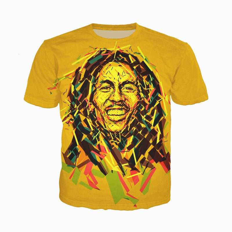 T-Shirt Bob Marley Jaune | Rasta Lion