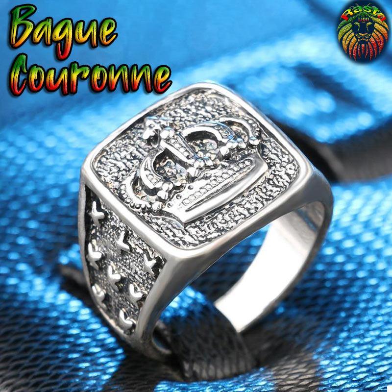 Bague Couronne Homme | Rasta-Lion