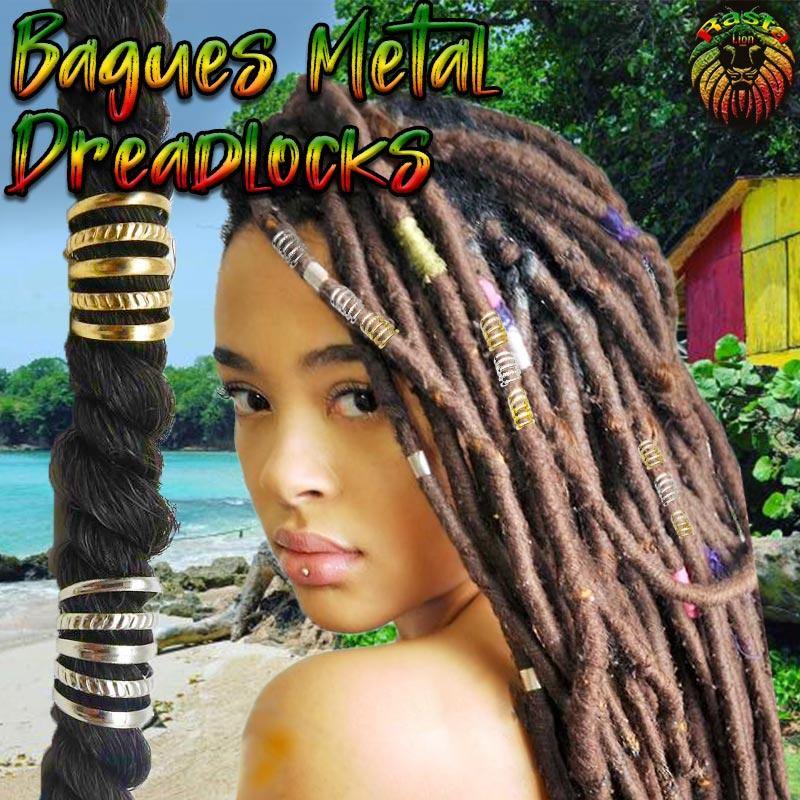 Bague dreadlocks métal | Rasta-Lion™ : Magasin Rasta en Ligne