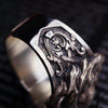 Bague ouverte reglable Tête de Lion | Rasta Lion
