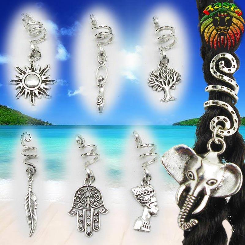 Bague Bijoux Dreadlocks avec charme ou talisman | Rasta-Lion