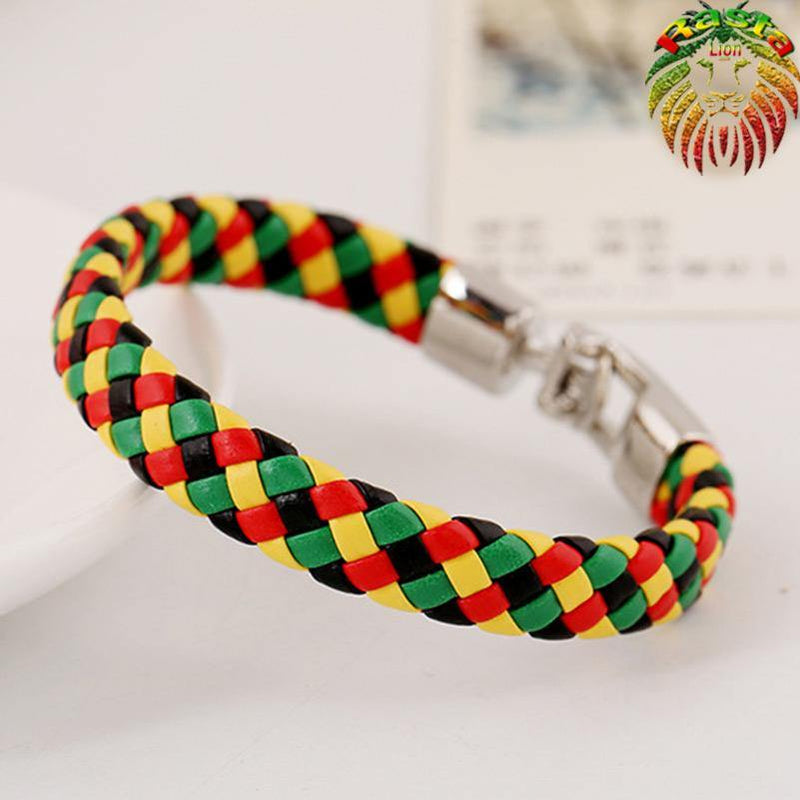 Bracelet Rasta <br> Cuire Tressé. | Rasta-Lion™ : Magasin Rasta en Ligne