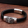 Bracelet tête de Lion Cuir | Rasta-Lion