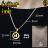 Collier Lion or avec chaine et descriptif | Rasta-Lion