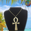 Collier Croix D'ankh XL Or | Rasta-Lion
