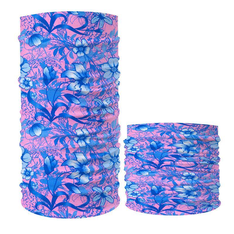 Bandana tube fleur sur fond rose | Rasta Lion