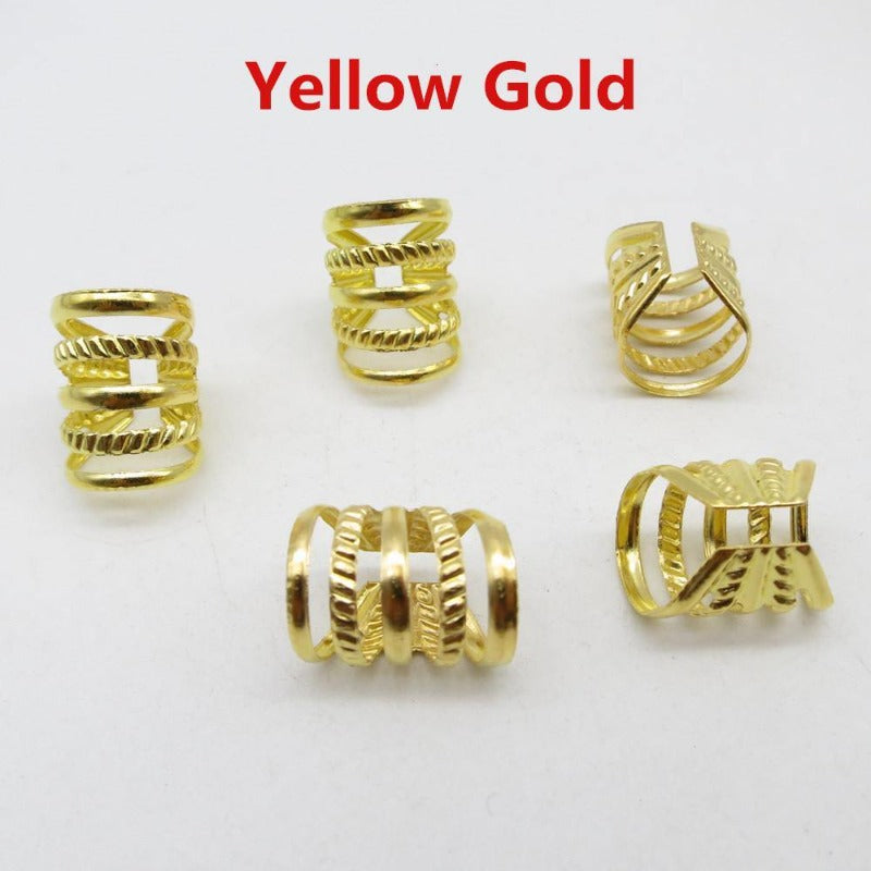 Bijou dreadlocks metal jaune | Rasta Lion