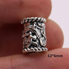 Perles Cheveux Viking Dragon Argent | Rasta Lion