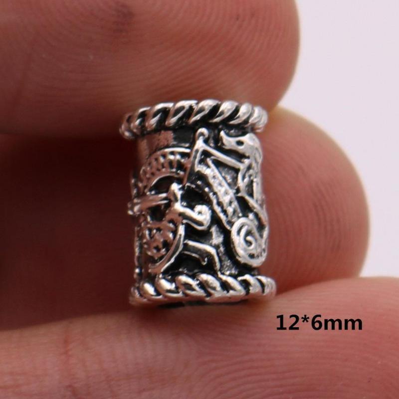 Perles Cheveux Viking Dragon Argent | Rasta Lion