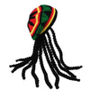 Bonnet Rasta avec dreadlocks sur fond blanc | Rasta Lion