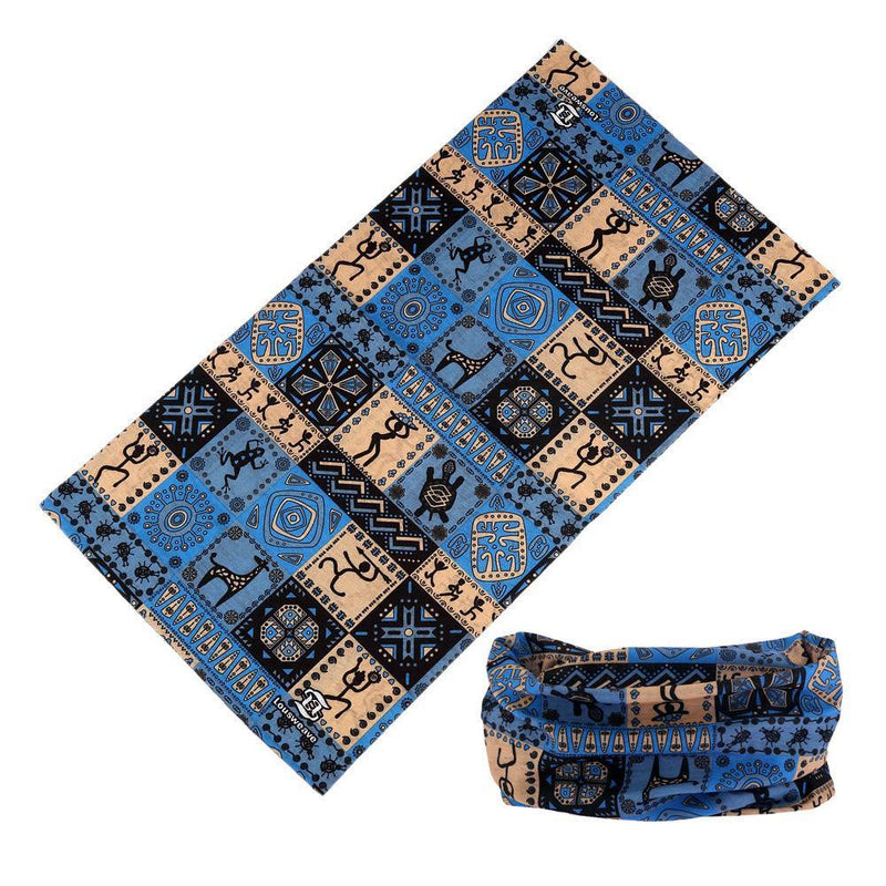 Bandana tube africain bleu | Rasta Lion