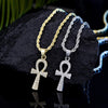 Pendentif avec chaine croix d'ankh ou croix de vie | Rasta-Lion