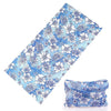 Bandana tube ibicus blanc sur fond bleu | Rasta Lion