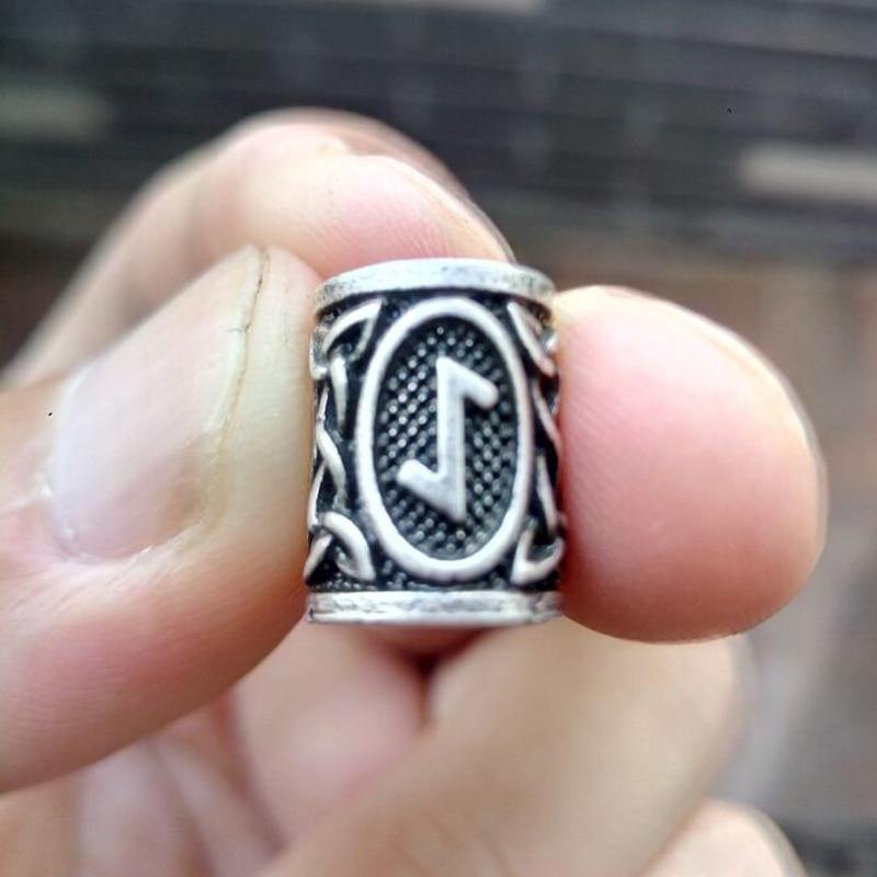 Perles Cheveux Viking Rune Eiwaz Argent | Rasta Lion