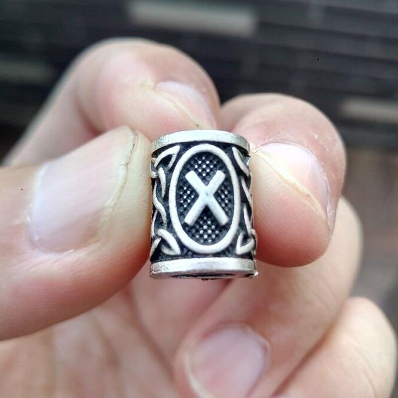 Perles Cheveux Viking Rune Gebo Argent | Rasta Lion