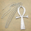 Collier Croix D'ankh XL argent vu de dos | Rasta-Lion™