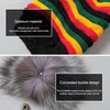Bonnet Rasta avec Pompon amovible bouton pression | Rasta-Lion