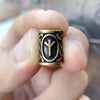 Perles Cheveux Viking Rune Algiz Bronze | Rasta Lion