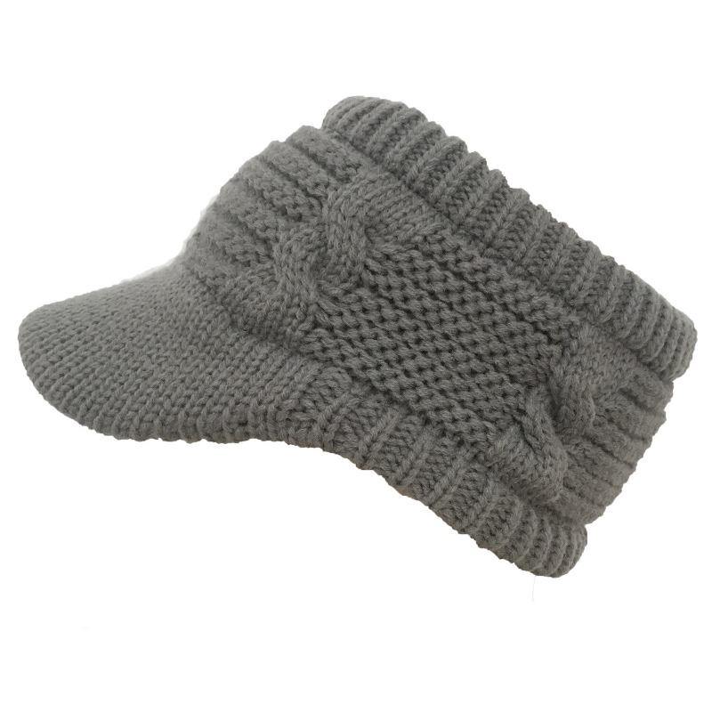 Casquette Laine Femme Ouverte grise | Rasta-Lion