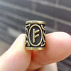 Perles Cheveux Viking Rune Fehu Bronze | Rasta Lion