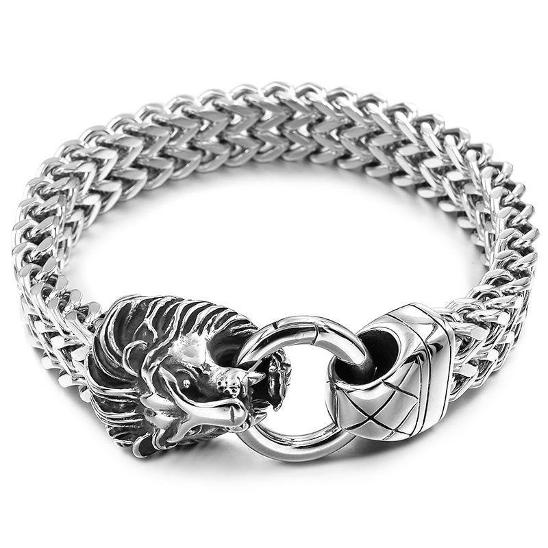 Bracelet Acier Inoxydable Variante Lion | Rasta-Zion