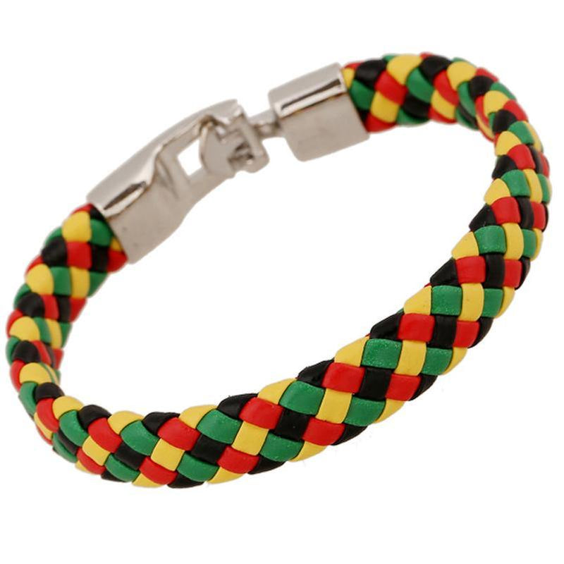 Bracelet Rasta <br> Cuire Tressé. | Rasta-Lion™ : Magasin Rasta en Ligne