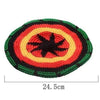 Bonnet Rasta Au Crochet galette posé à plat 24.5 cm | Rasta Lion