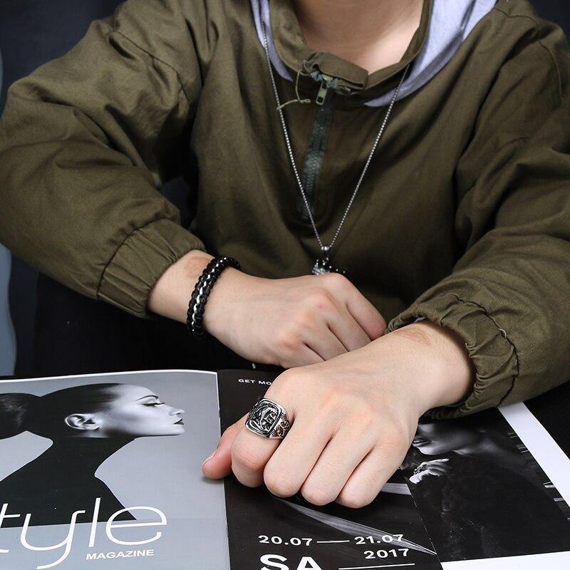 Bague Tête de Rasta portez à l'index | Rasta-Zion