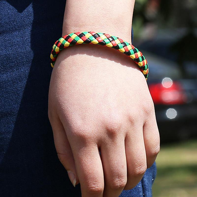 Bracelet Rasta <br> Cuire Tressé. | Rasta-Lion™ : Magasin Rasta en Ligne