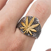 Bague Feuille de chanvre porter au doigt | Rasta-Lion
