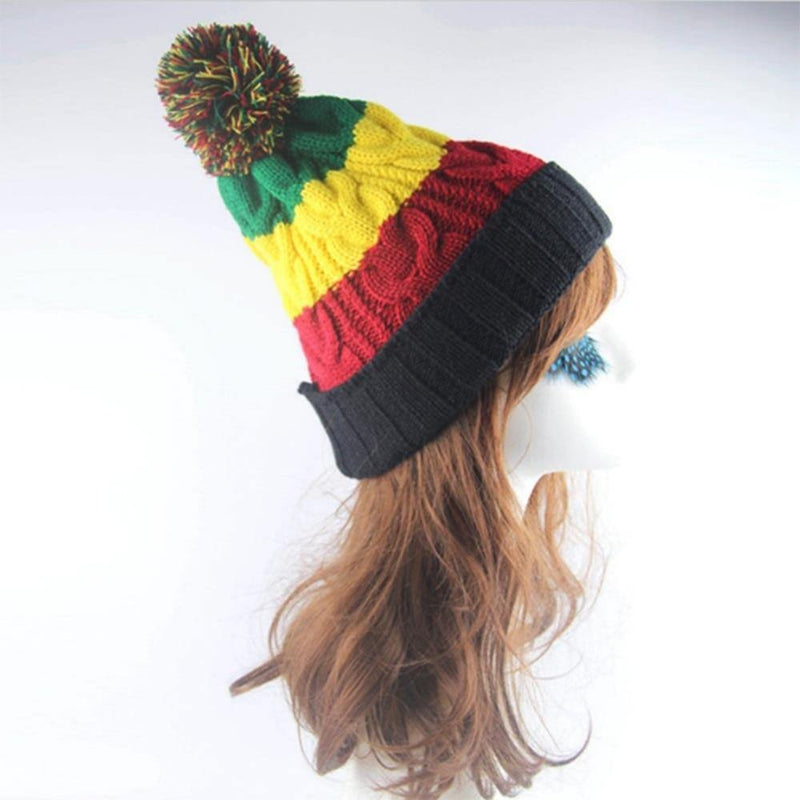 Bonnet Rasta tricot avec pompon | Rasta-Lion™ - La Boutique Rasta.