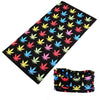 Bandana tube feuille de chanvre multicolor | Rasta Lion