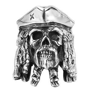 Bague rasta Pirate en acier | Rasta-Lion