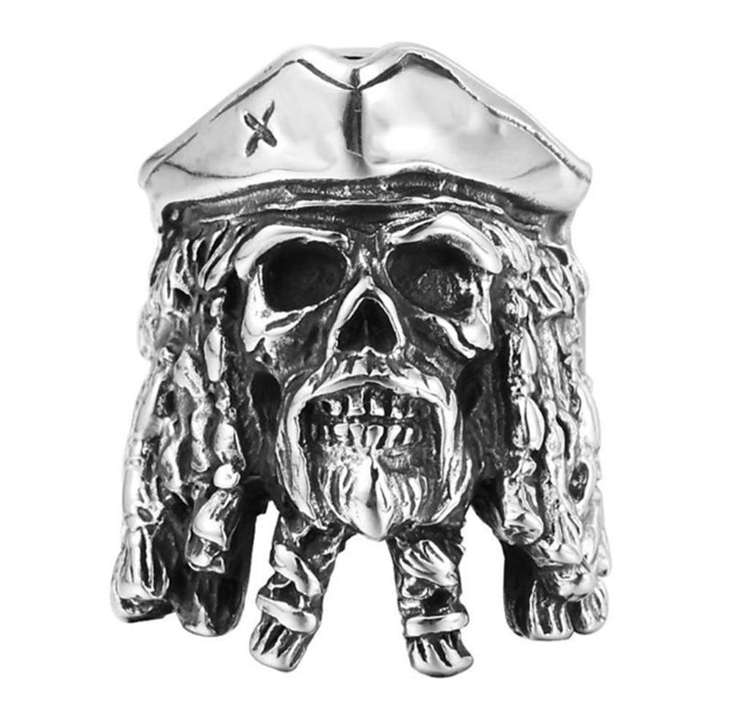 Bague rasta Pirate en acier | Rasta-Lion