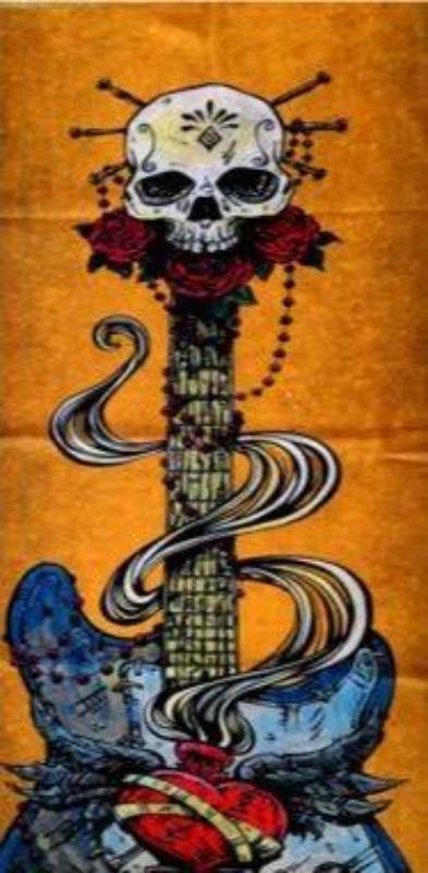 Bandana tube Guitar électrique | Rasta Lion