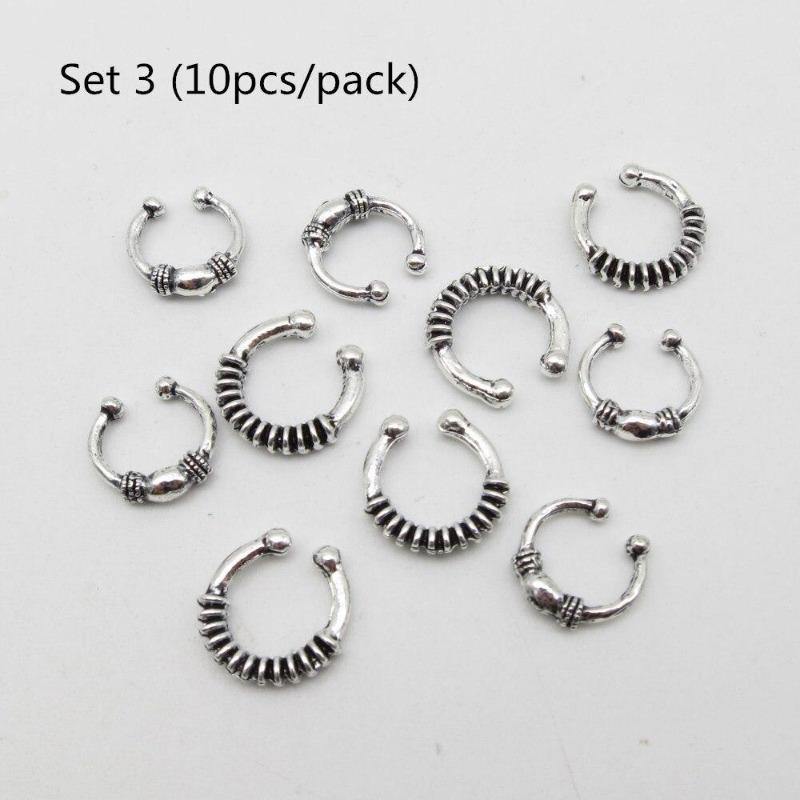 Bagues dreadlocks par 5 ou 10 pcs argenté miste | Rasta Zion